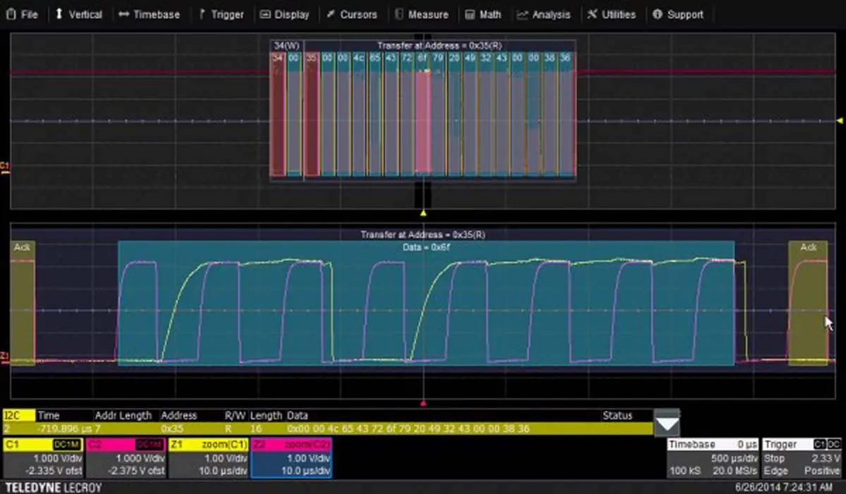 Produktfoto 1 von Teledyne LeCroy Oszilloskop-Software, LIN-Trigger- und Dekodierpaket für WaveSurfer 3000 Oszilloskop
