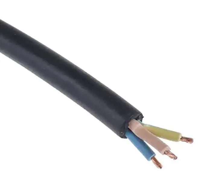 Produktfoto 1 von RS PRO H05-RRF, H05RR-F Netzkabel, 4-adrig Schwarz /Ø 7.2 → 7.6 mm Außen-ø , 100 m 60 °C, 300 V, 500 V,