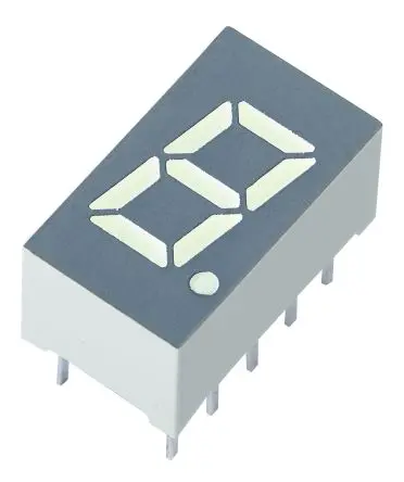Produktfoto 1 von Kingbright LED-Anzeige 7 Segmente 1 Zeichen Anode, Rot 617nm 7.6mcd Zeichenbreite 4.4 mm Rechts Zeichenhöhe 8 mm