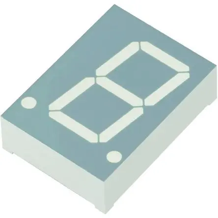 Produktfoto 1 von Kingbright LED-Anzeige 7 Segmente 1 Zeichen Kathode, Grün 570nm 25mcd Zeichenbreite 11 mm Rechts Zeichenhöhe 20.3 mm