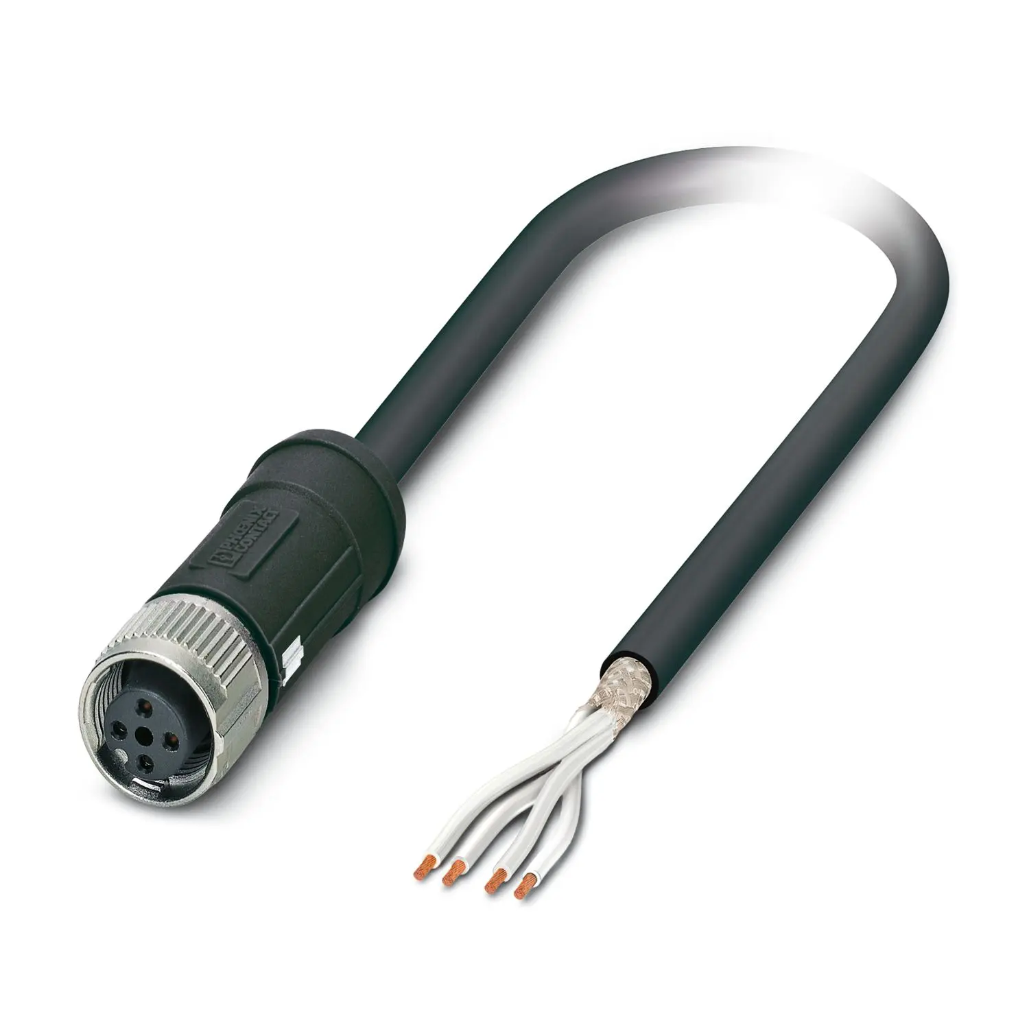 Produktfoto 1 von Phoenix Contact SAC, 4-polig Sensor-Betätigungselementkabel, M12 Buchse 4 / Nicht abgeschlossen, Länge 5 m