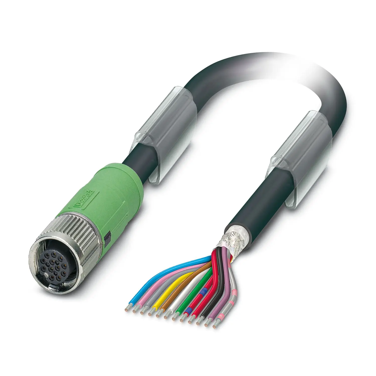 Produktfoto 1 von Phoenix Contact, 12-polig Sensor-Betätigungselementkabel, M12 12 / Nicht abgeschlossen Buchse, Länge 3 m