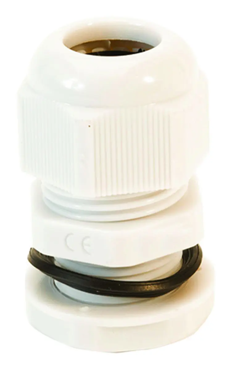 Produktfoto 1 von HellermannTyton NGM Kabelverschraubung, M40 Nylon 6.6 Weiß 22 mm/ 32 mm, IP68