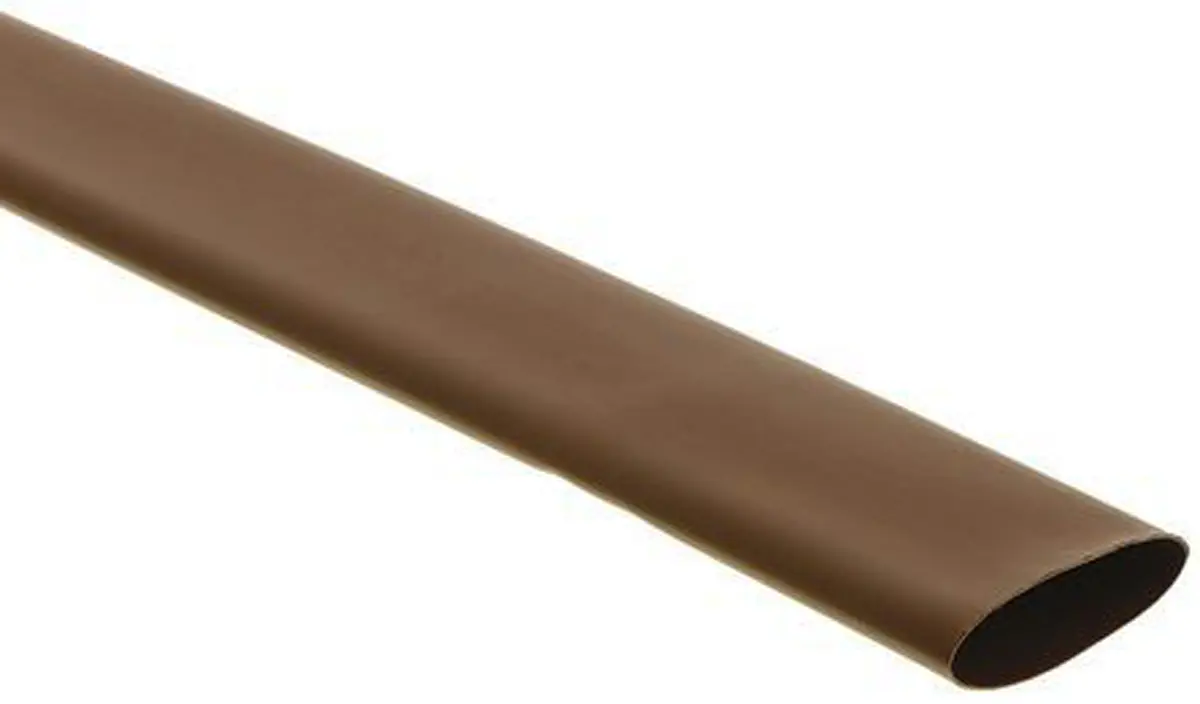 Produktfoto 1 von TE Connectivity RNF-100 Wärmeschrumpfschlauch, Polyolefin Braun, Ø 1.2 mm Schrumpfrate 2:1, Länge 1.2m