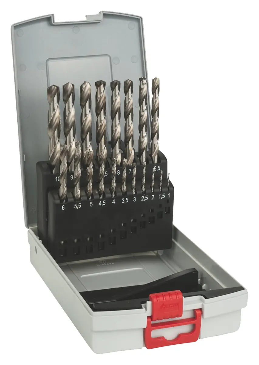 Produktfoto 1 von Bosch HSS-G Drehung Satz 1 mm → 10 mm, 19-teilig für Metall