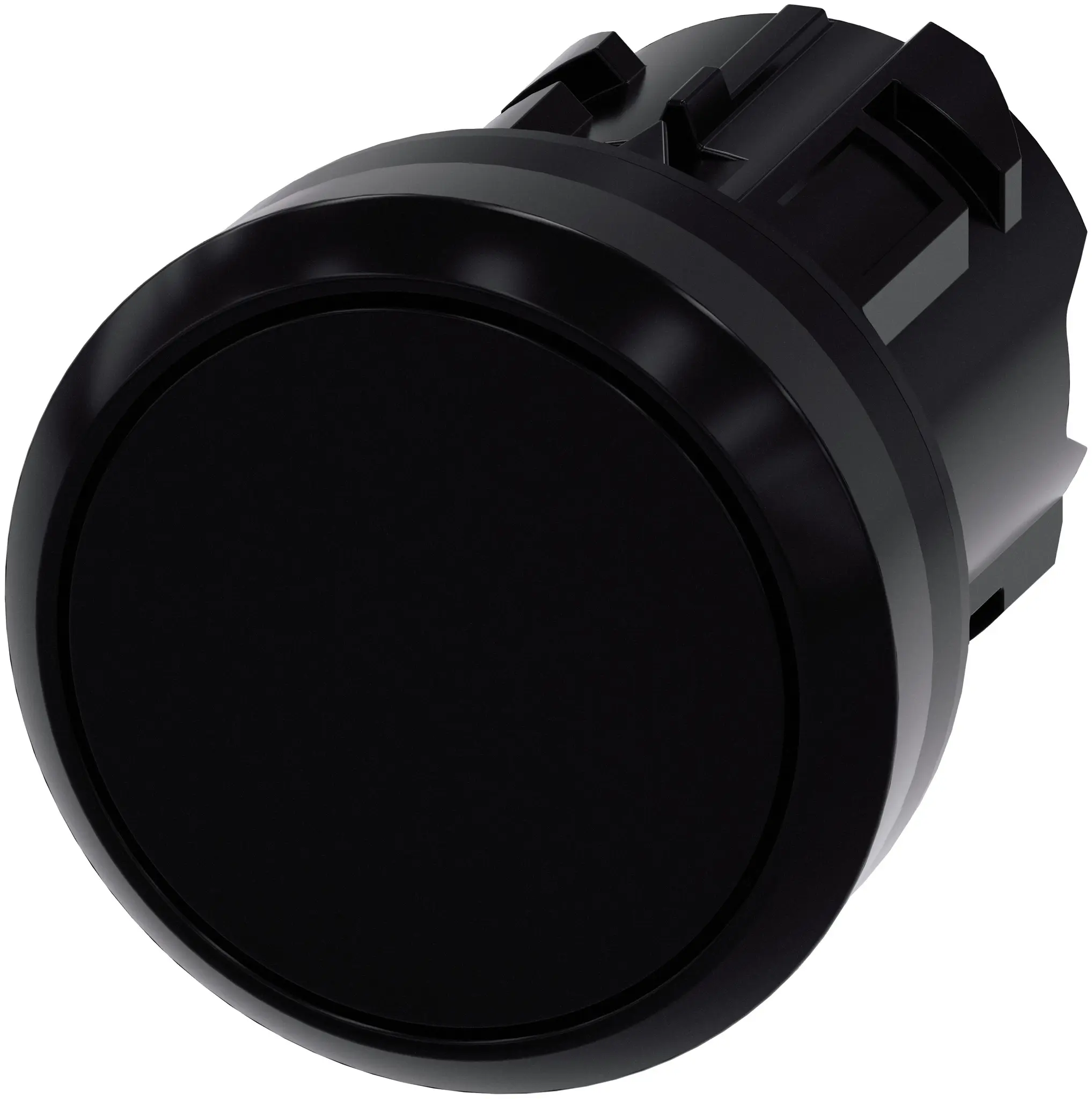 Produktfoto 1 von Siemens SIRIUS ACT Drucktastenkopf Ø 22 mm, Schwarz Rastend Rund Rund Kunststoff, IP66
