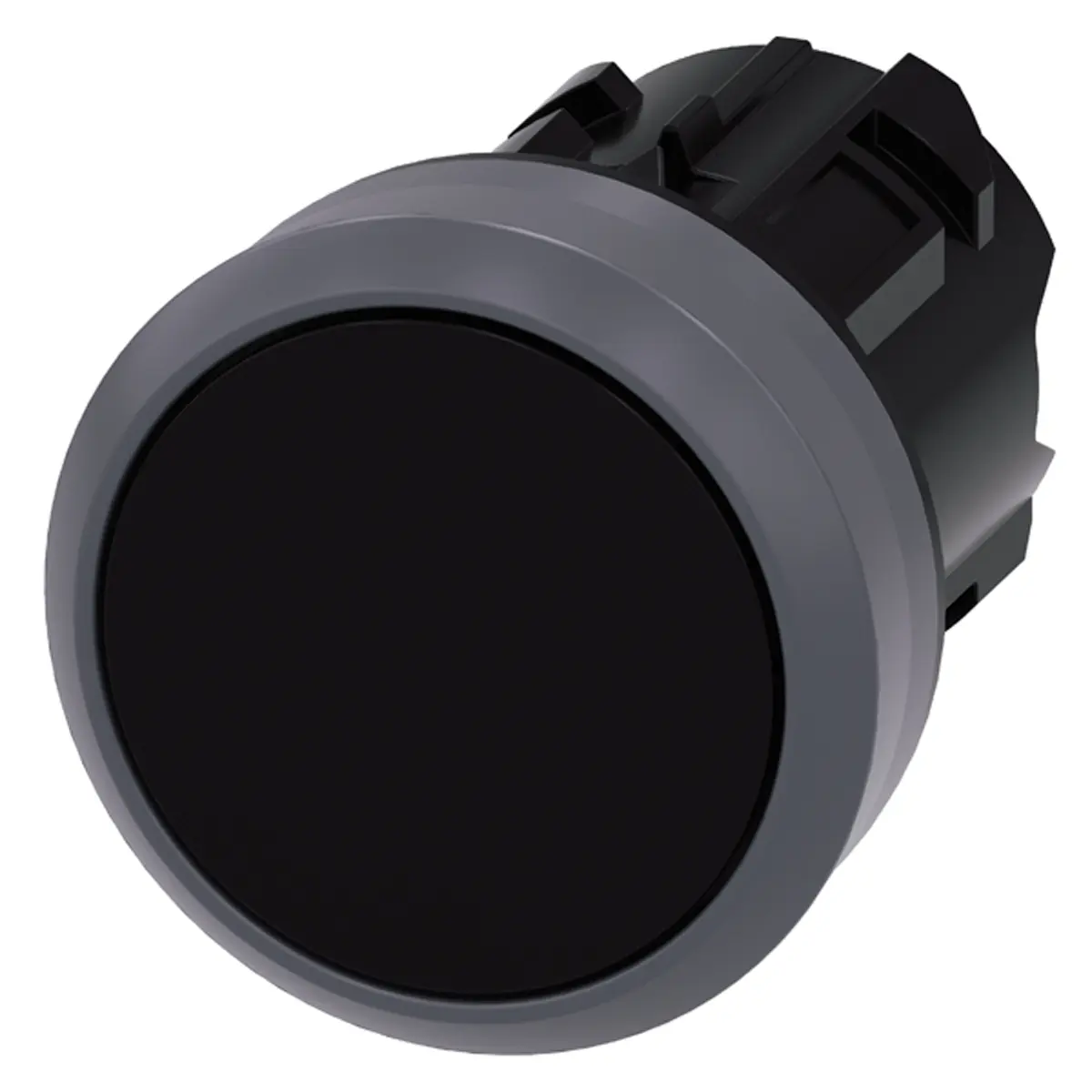 Produktfoto 1 von Siemens SIRIUS ACT 3SU10 Drucktastenkopf Ø 22 mm, Schwarz Tastend Rund Kunststoff, IP66