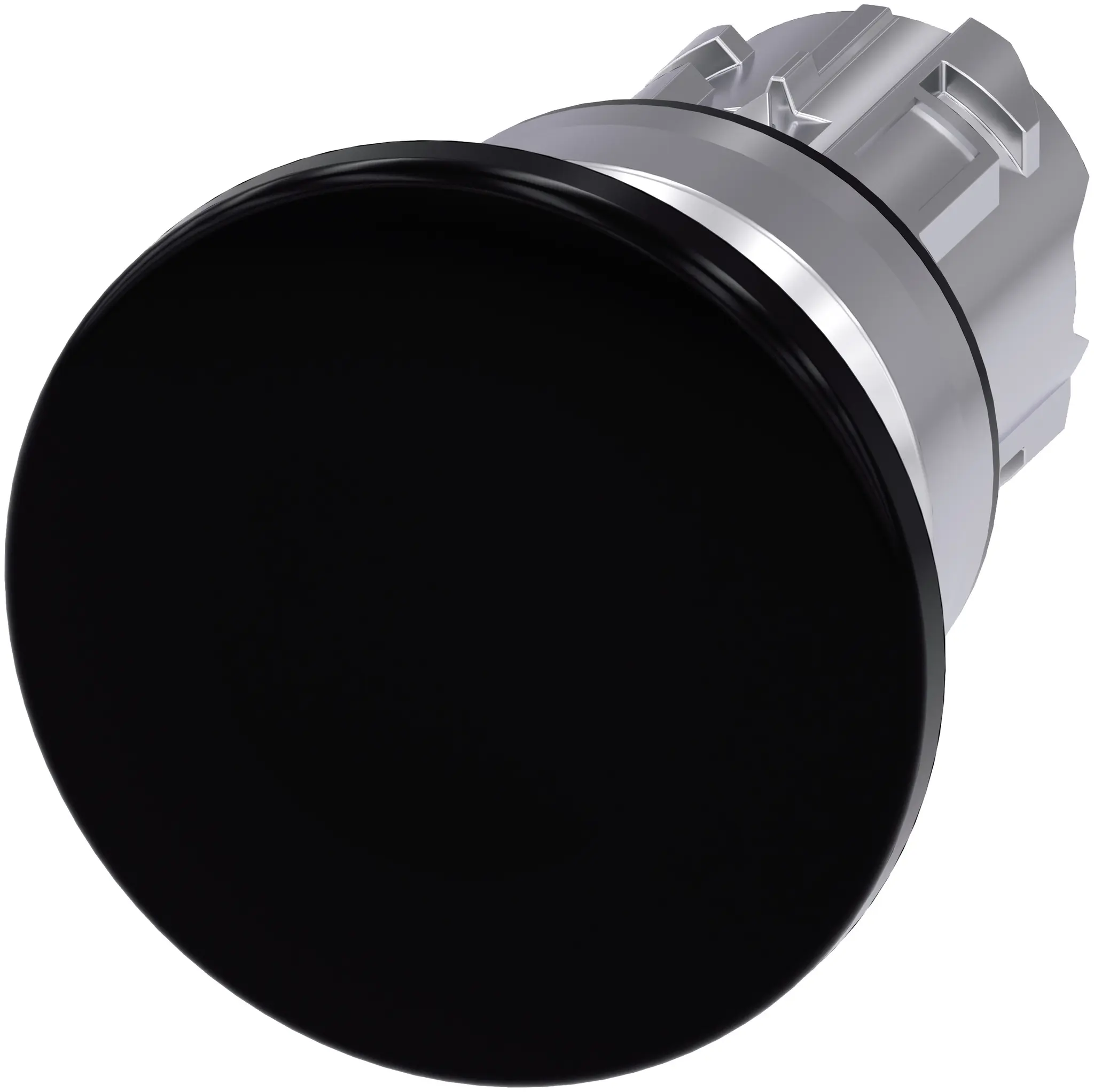Produktfoto 1 von Siemens SIRIUS ACT Drucktastenkopf Ø 22 mm, Schwarz Tastend Rund Rund Metall, IP66