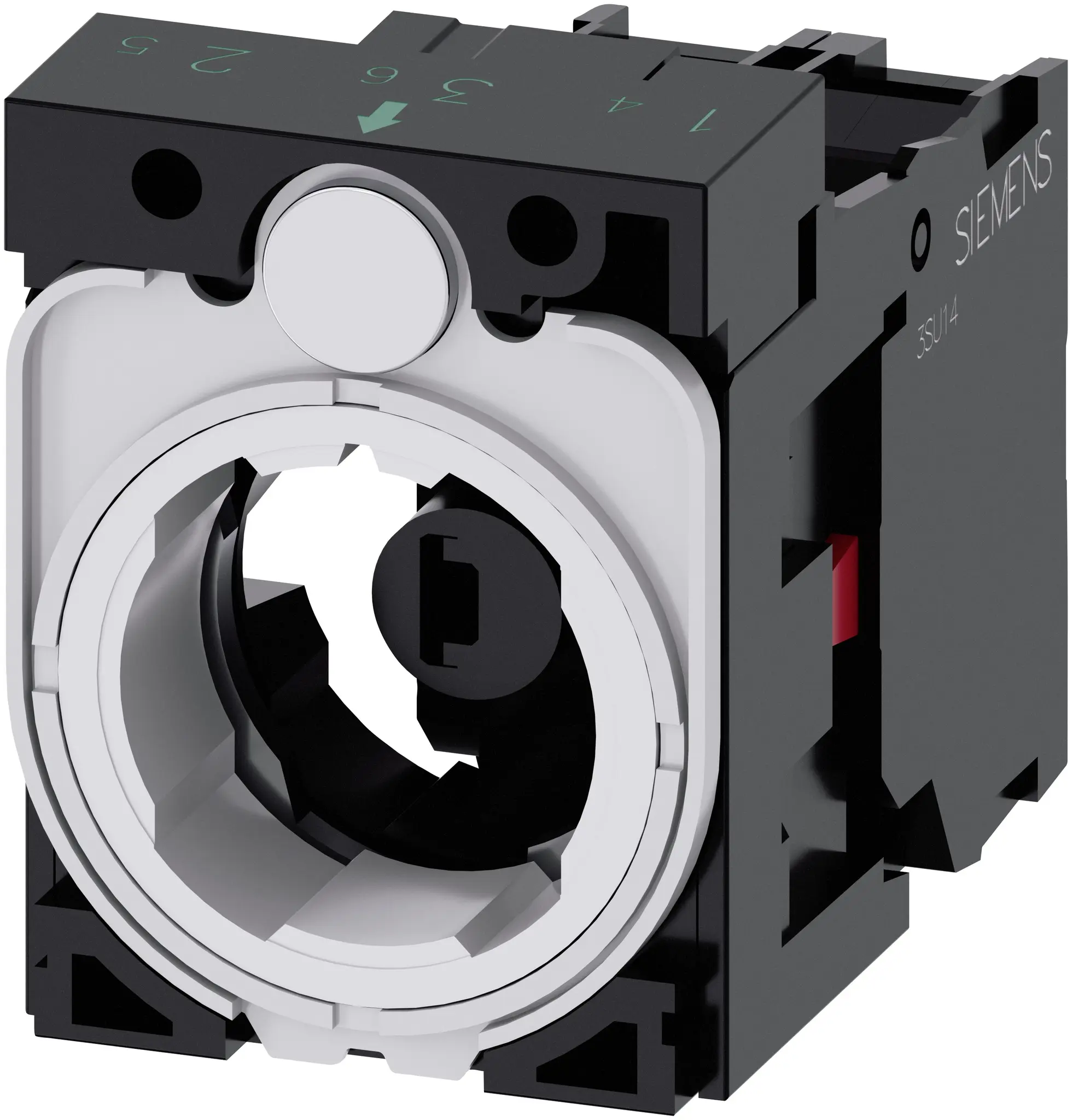 Produktfoto 1 von Siemens SIRIUS ACT 3SU15 Kontaktblock mit Fassung Anzeigenblock LED 1 Öffner 6 → 24V ac/dc Schraubanschluss