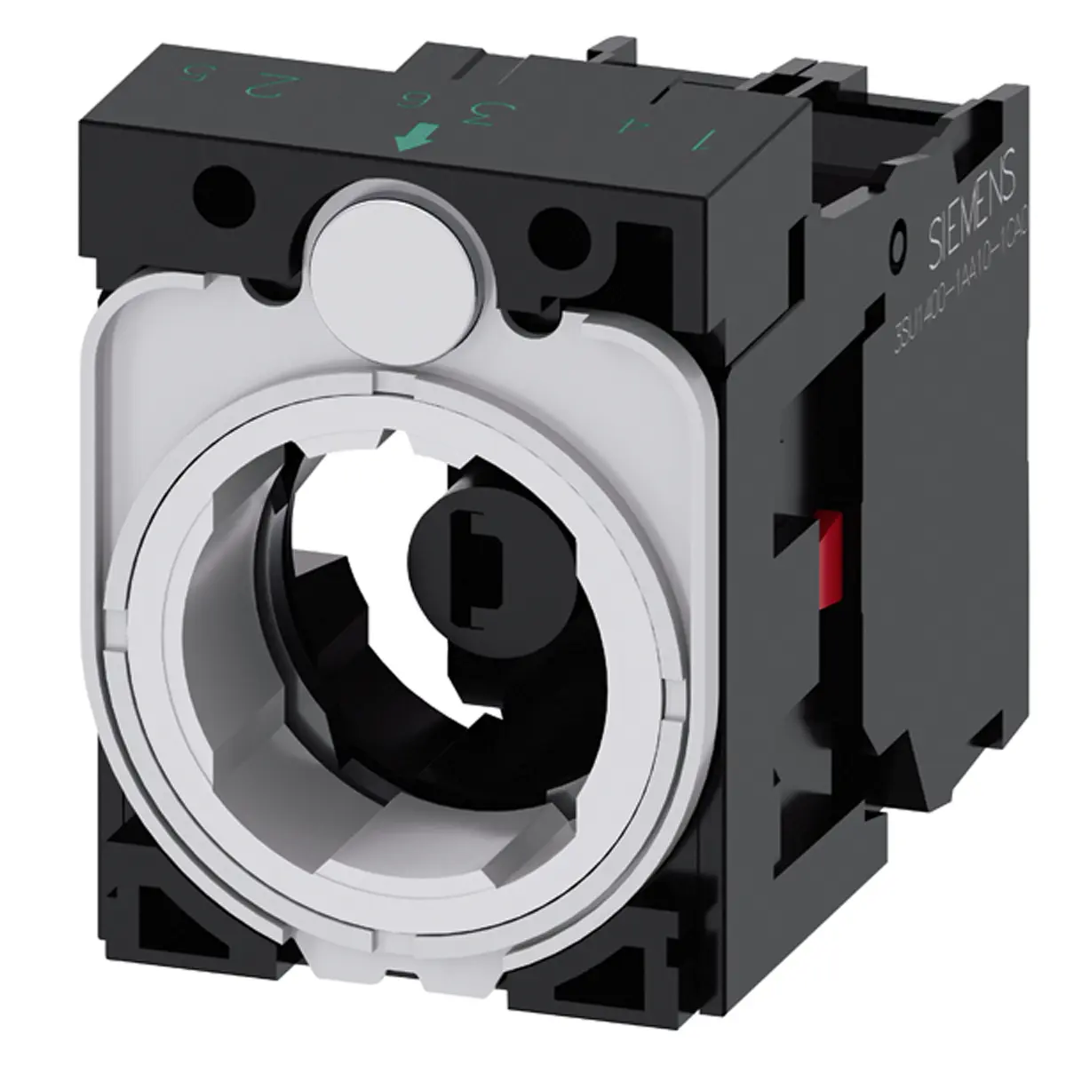 Produktfoto 1 von Siemens SIRIUS ACT 3SU15 Kontaktblock mit Fassung Anzeigenblock LED 1 Öffner 6 → 24V ac/dc Schraubanschluss