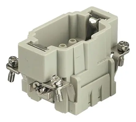 Produktfoto 1 von HARTING Han E HMC Industrie-Steckverbinder Kontakteinsatz Stecker, 6-polig 16A, Kabel, Steckverbindereinsatz