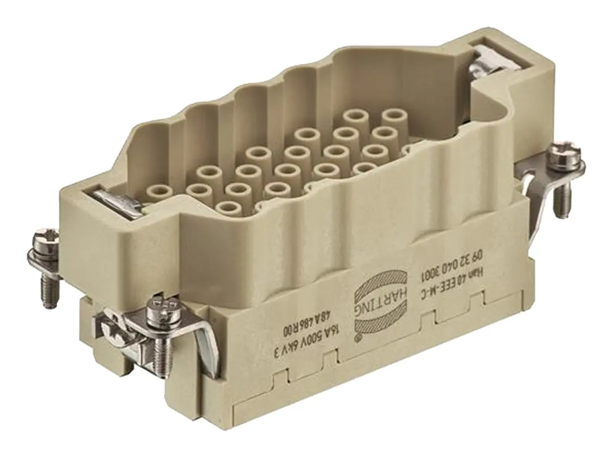 Produktfoto 1 von HARTING Han EEE HMC Industrie-Steckverbinder Kontakteinsatz, 40-polig 16A Stecker