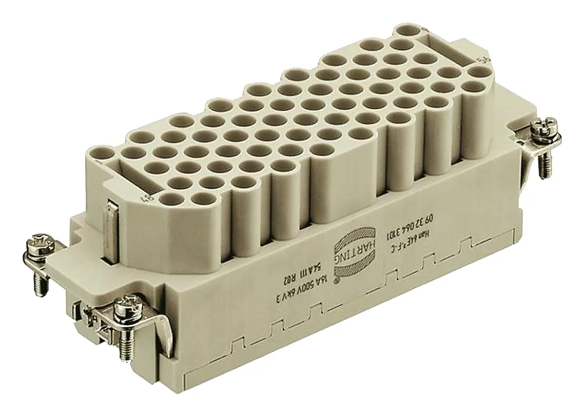 Produktfoto 1 von HARTING Han EEE HMC Industrie-Steckverbinder Kontakteinsatz, 64-polig 16A Buchse