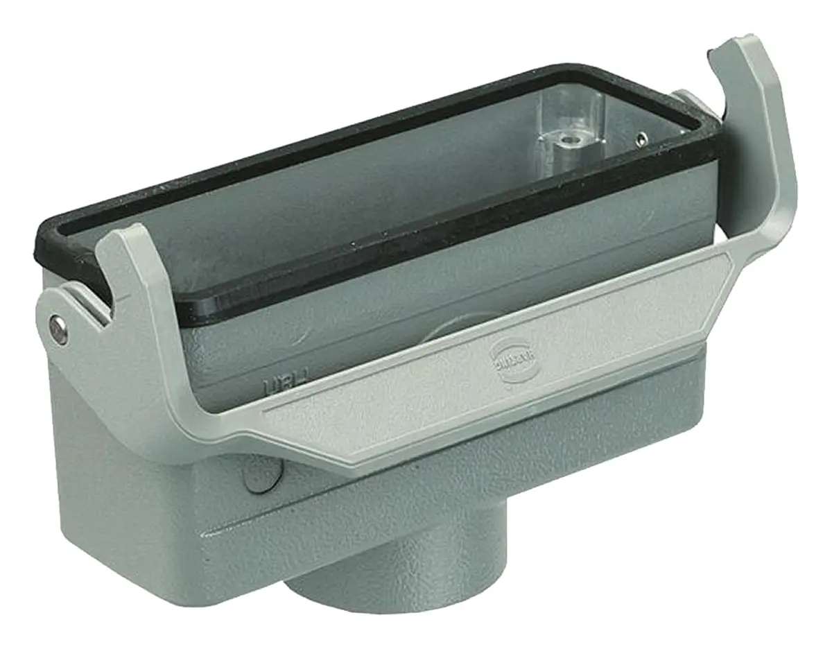 Produktfoto 1 von HARTING Han B HMC Gehäuse für robusten Stromversorgungsstecker 1 Hebel 1, Kabel 16B Steckverbinderkappe, IP65