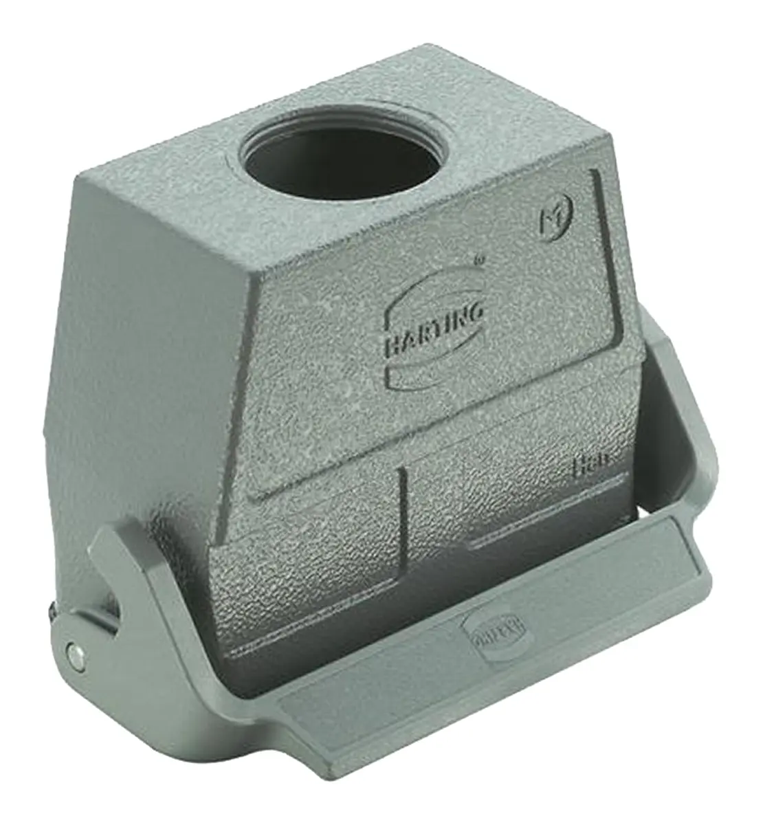 Produktfoto 1 von HARTING Han B HMC Gehäuse für robusten Stromversorgungsstecker 1 Hebel 1, Kabel 16B Steckverbinderkappe, IP65