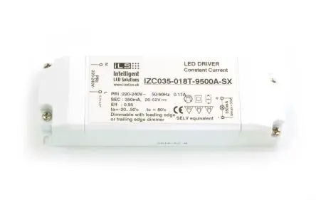 Produktfoto 1 von Intelligent LED Solutions LED-Treiber, 18 W 220V, 240 V LED-Treiber 350mA, Ausgang 26V, 52 V
