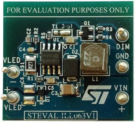 Produktfoto 1 von STMicroelectronics LED-Treiber LED-Treiberevaluierungskit Evaluierungsplatine, 3 A LED-Treiber, LED5000