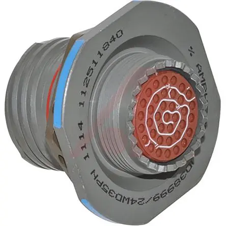 Produktfoto 1 von Amphenol Limited, D38999 MIL-Spec Rundsteckverbinder Gerade, 37-polig, 550V dc, Gehäuse 15 Buchse, MIL-DTL-38999, Grün