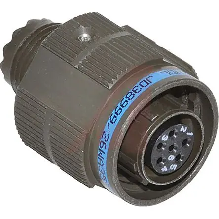 Produktfoto 1 von Amphenol Limited, D38999 MIL-Spec Rundsteckverbinder Gerade, 6-polig, 550V dc, Frei hängend, Gehäuse 9 Stecker,