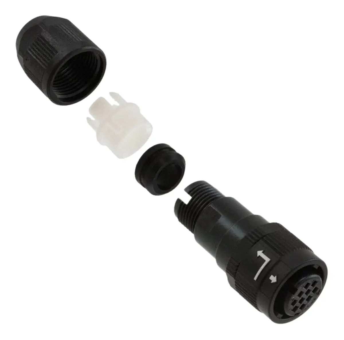 Produktfoto 1 von Hirose HR34B 12 Miniature Rundsteckverbinder Stecker 10-polig Buchse 3A Kabel IP40, IP68
