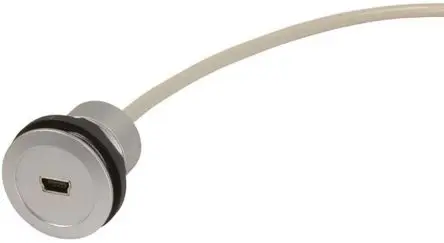 Produktfoto 1 von HARTING, Gerade har-Port USB-Steckverbinder Buchse USB-Typ A auf B 1, Panel USB 2.0 IP20