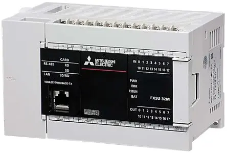 Produktfoto 1 von Mitsubishi FX5U SPS CPU, 16 Eing. Relais, Transistor Ausg.Typ Sink Eing.Typ