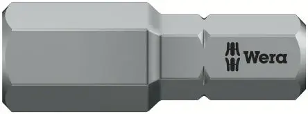 Produktfoto 1 von Wera 0.25 mm 8 mm Hex-Plus Schraubbit, Sechskant, 1-teilig, 25 mm