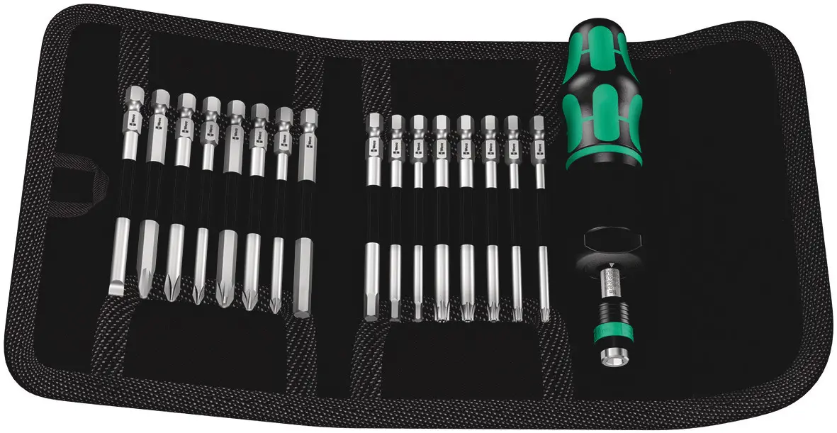 Produktfoto 1 von Wera 1/4 in Drehmoment-Schraubendreher- und Bitsatz Drehmomentschraubendreher Sechskant, Hex-Plus, Phillips, Pozidriv,