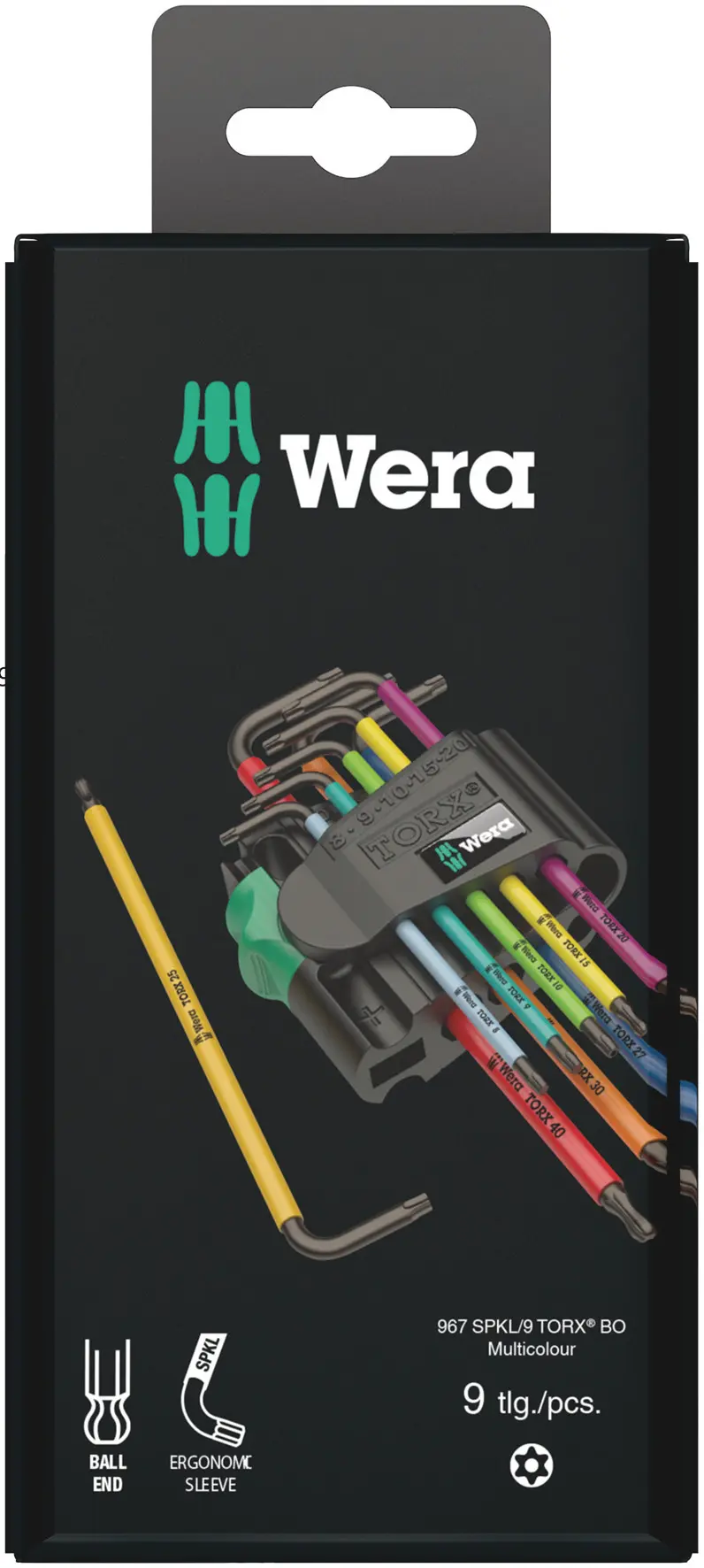 Produktfoto 1 von Wera TORX®-Schlüsselsatz L Lang 9, T8 → T40