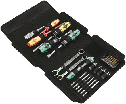 Produktfoto 1 von Wera VDE 1000V zugelassen Werkzeugsatz für Klempner Werkzeugsatz, Tasche 25-teilig