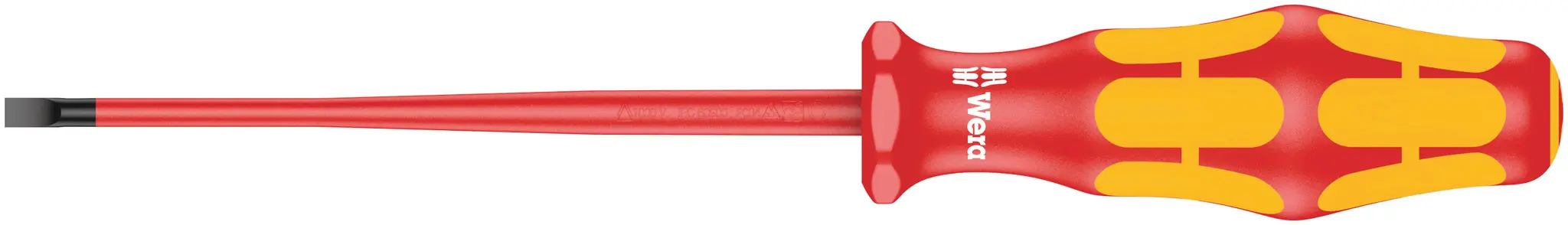 Produktfoto 1 von Wera VDE 1000V zugelassen Isoliert, Verchromt, Edelstahl, 181 mm / Klinge 100 mm