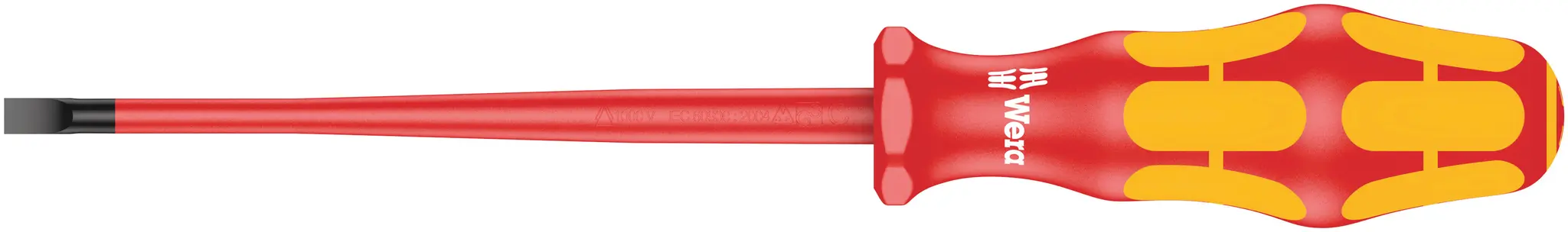 Produktfoto 1 von Wera VDE 1000V zugelassen Isoliert, Verchromt, Edelstahl, 223 mm / Klinge 125 mm