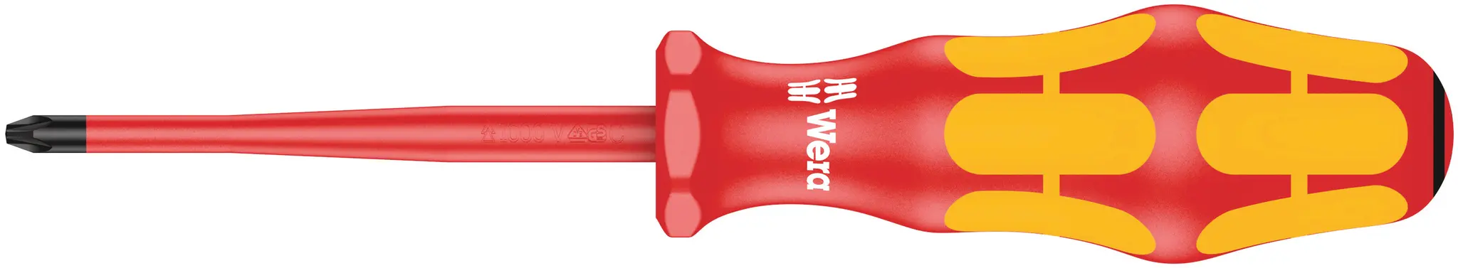Produktfoto 1 von Wera VDE 1000V zugelassen PZ1 Isoliert, Verchromt, Edelstahl, 178 mm / Klinge 80 mm