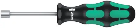 Produktfoto 1 von Wera 3/8 in Sechskant Steckschlüssel-Handgriff Schließer (NO), Länge 192mm / Klinge 80 mm