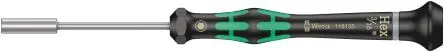 Produktfoto 1 von Wera 3/16 in Sechskant Steckschlüssel-Handgriff Schließer (NO), Länge 157mm / Klinge 60 mm