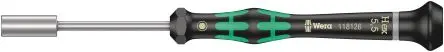 Produktfoto 1 von Wera 5.5 mm Sechskant Steckschlüssel-Handgriff Schließer (NO), Länge 157mm / Klinge 60 mm