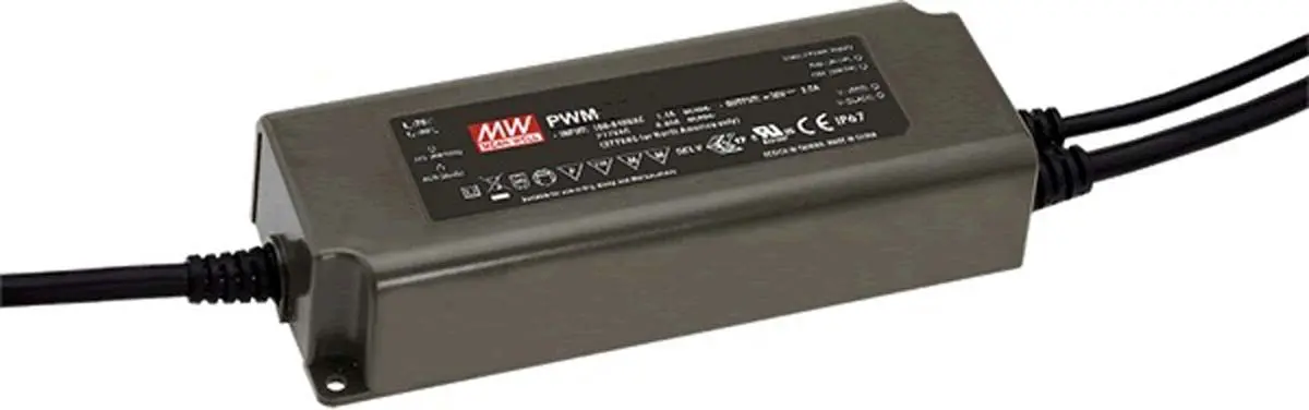 Produktfoto 1 von MEAN WELL LED-Treiber, 40 W 305 V ac, 90 V ac, 127V dc, 431 V dc LED-Treiber 600mA, Ausgang 36V Pulsbreitenmodulation ,