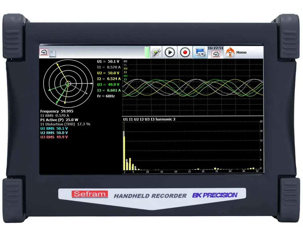 Produktfoto 1 von Sefram DAS50 1 Msps Datenerfassungssystem 4-Kanal, Ethernet, USB-Anschluss, Batterie, Netz, 14 bit