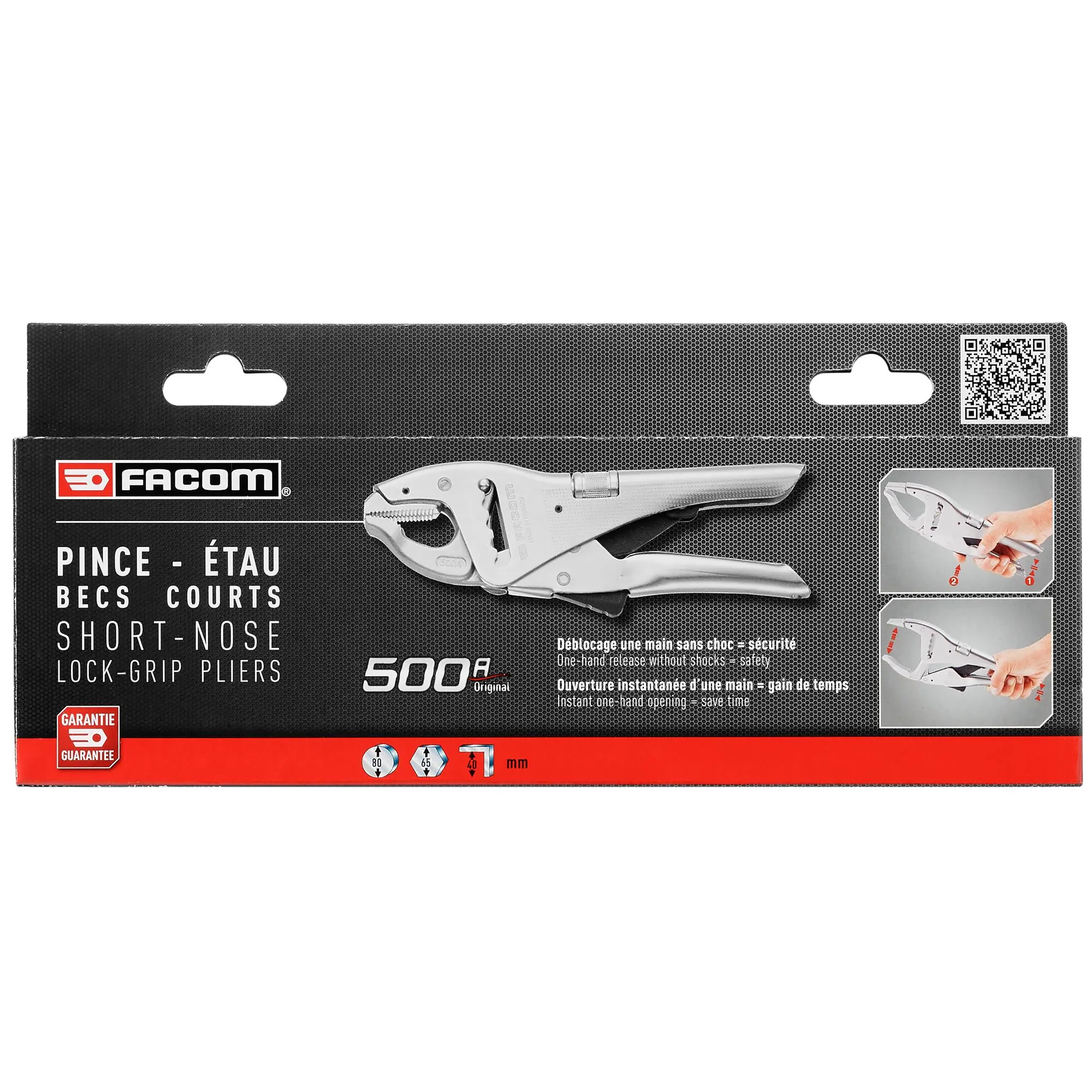 Produktfoto 1 von Facom 500APB Gripzange Kurz 225 mm