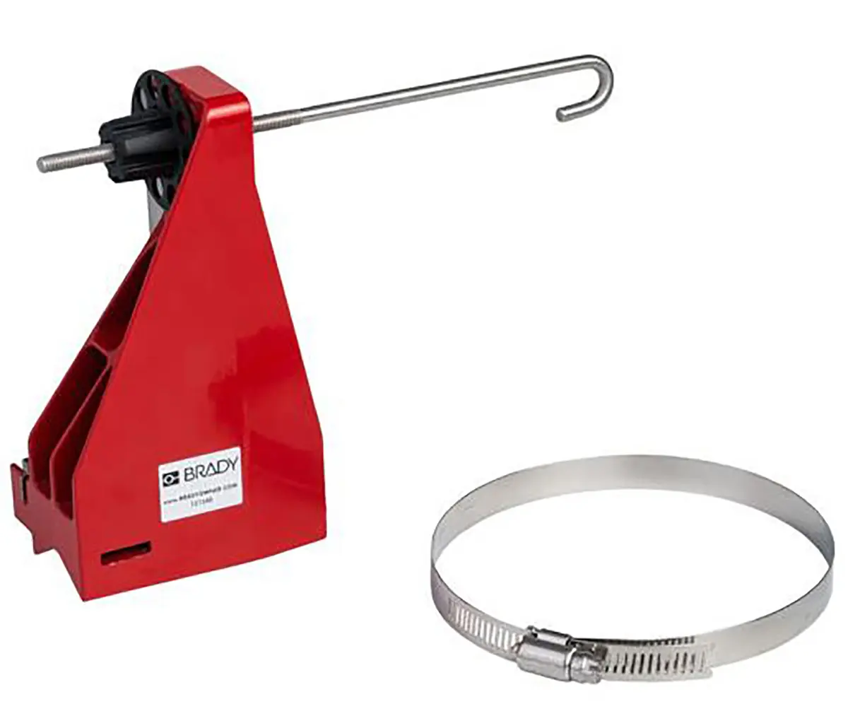 Produktfoto 1 von Brady Metall Aussperrung Typ Kugelhahnverriegelung, 1-fach Verriegelung 7.14 mm, Rot