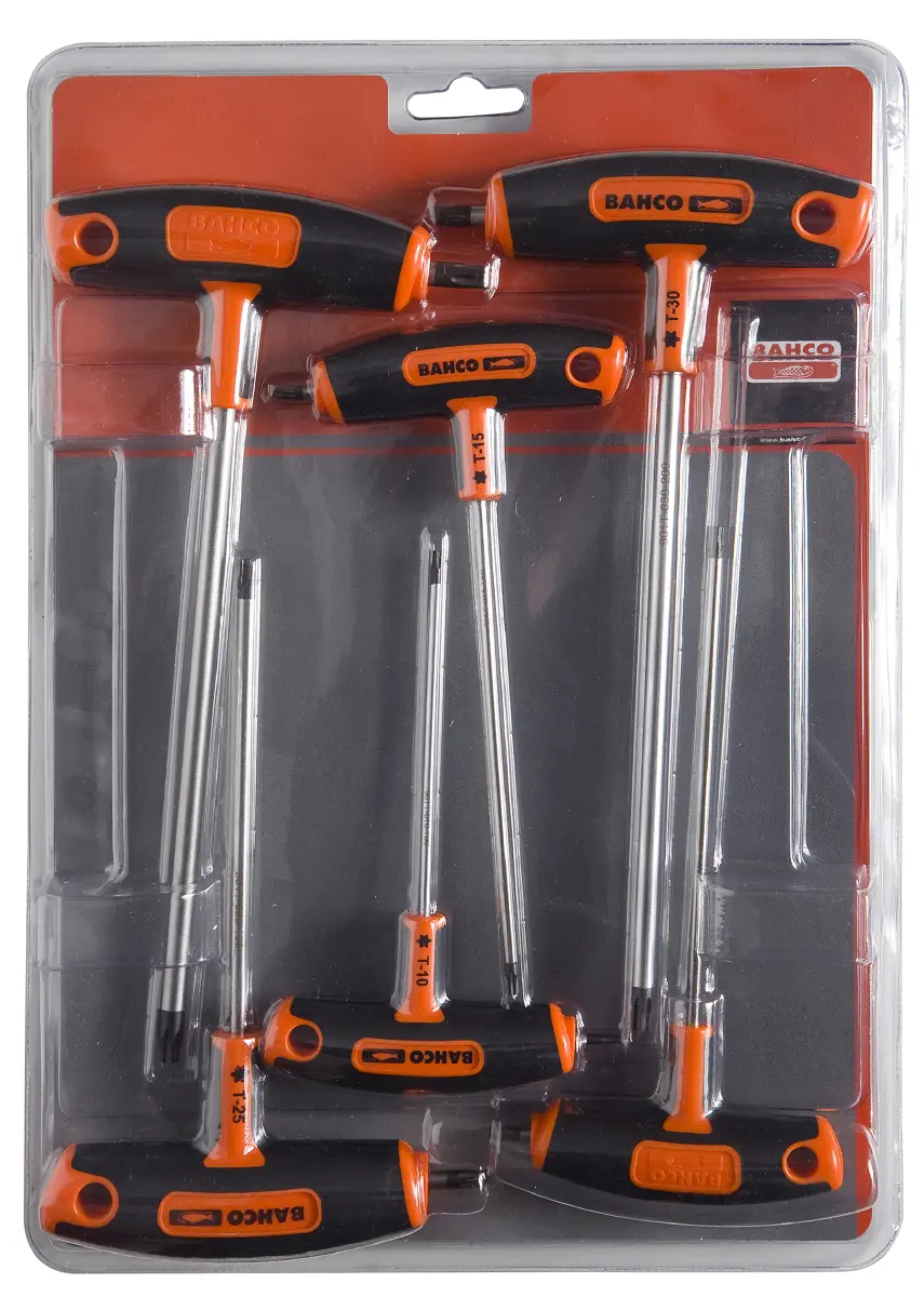 Produktfoto 1 von Bahco TORX®-Schlüsselsatz T Lang Stahl 6, T10, T15, T20, T25, T30, T40