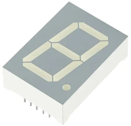 Produktfoto 1 von Kingbright SA10 LED-Anzeige 7 Segmente 1 Zeichen Anode, Grün 590nm 95mcd Zeichenbreite 14 mm Rechts Zeichenhöhe 25.4 mm