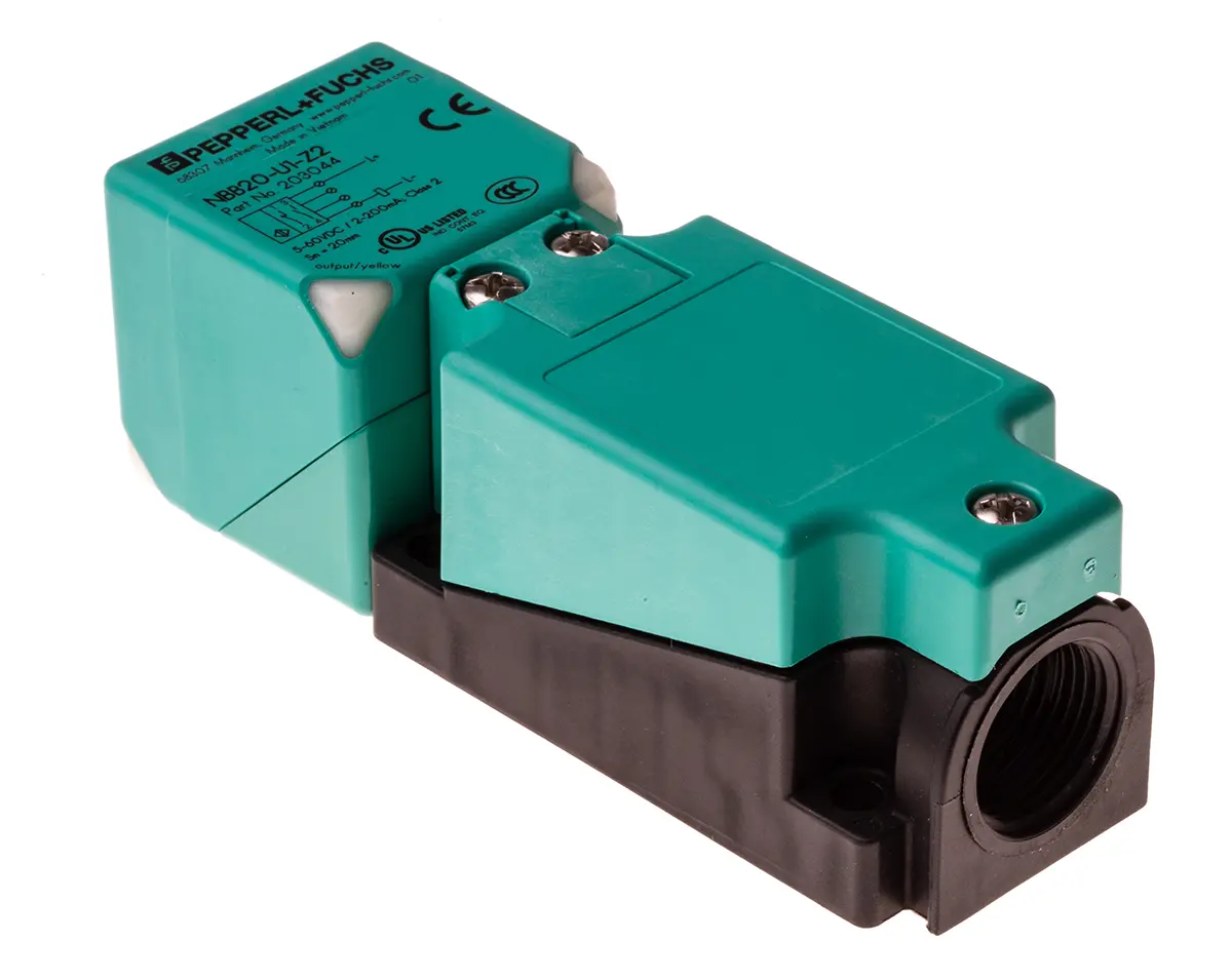 Produktfoto 1 von Pepperl + Fuchs Näherungssensor Induktiv, Kubisch 20 mm 2-Draht 5 → 60 V dc / 200 mA NO/NC, IP68, IP69K