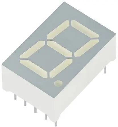 Produktfoto 1 von Kingbright SC56 LED-Anzeige 7 Segmente 1 Zeichen Kathode, Rot 630nm 97mcd Zeichenbreite 8 mm Rechts Zeichenhöhe 14.2 mm