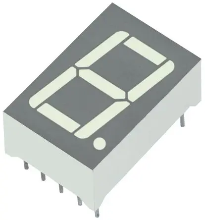 Produktfoto 1 von Kingbright SC56 LED-Anzeige 7 Segmente 1 Zeichen Kathode, Rot 630nm 97mcd Zeichenbreite 8 mm Rechts Zeichenhöhe 14.2 mm