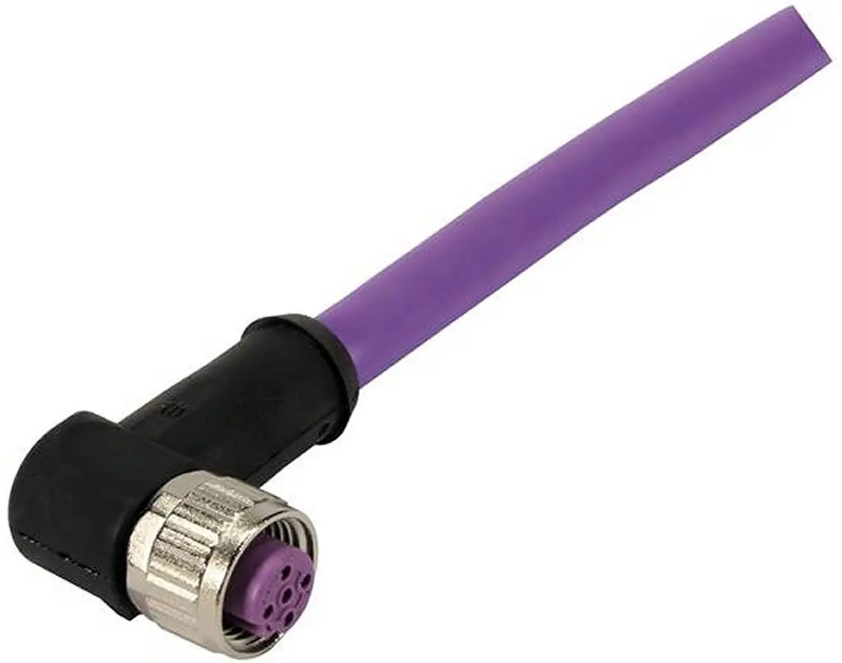 HARTING 2134, 4-polig Sensor-Betätigungselementkabel, Rechtwinklig Buchse / Nicht abgeschlossen Buchse, Länge 5 m