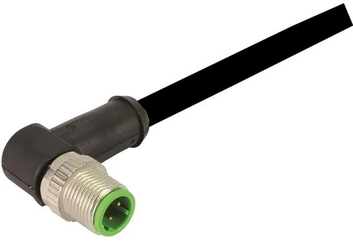 Produktfoto 1 von HARTING 2134, 12-polig Sensor-Betätigungselementkabel, Rechtwinklig Stecker 12 / Nicht abgeschlossen Stecker, Länge 1 m