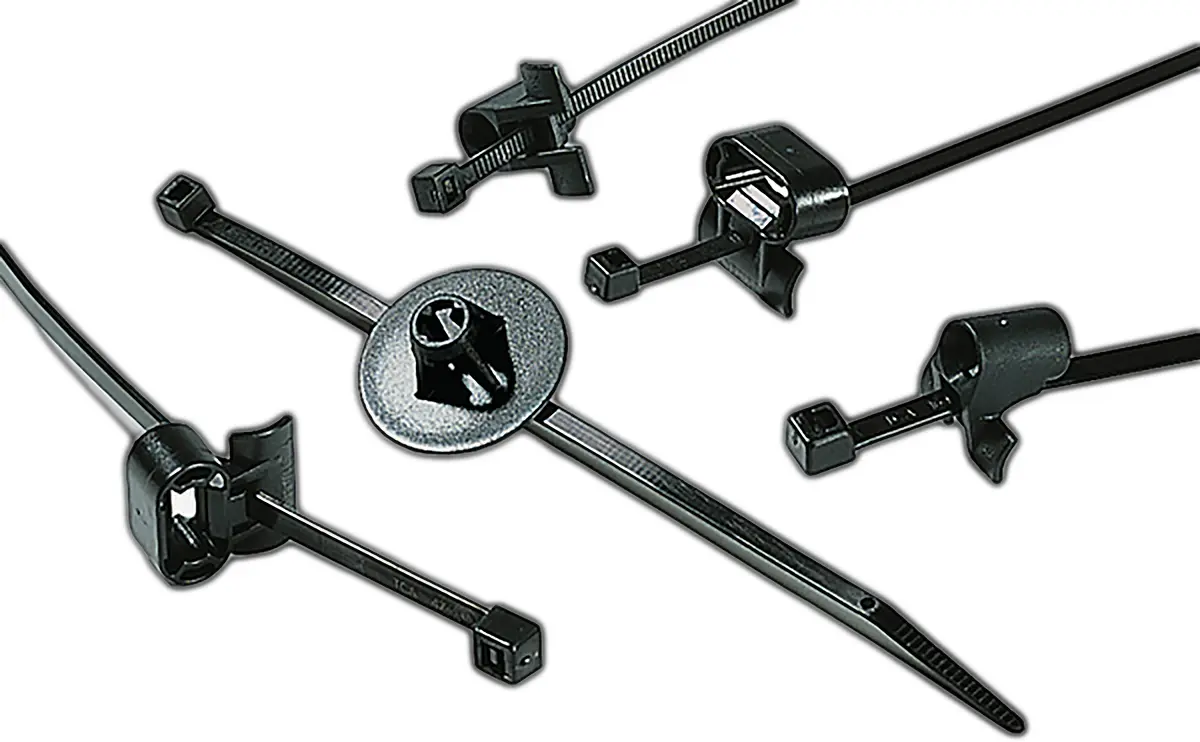 Produktfoto 1 von HellermannTyton T50RSBS5 Nylon 6.6 Kabelbinder Baugruppe Schwarz 4.6 mm x 200 mm