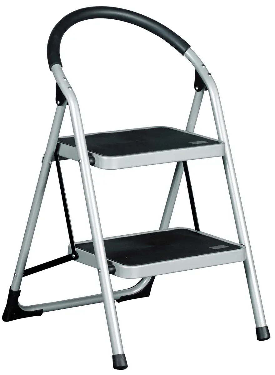 RS PRO Schritte 2 Stufen H.= 0.49m L.= 0.775 m Stahl Silbergrau