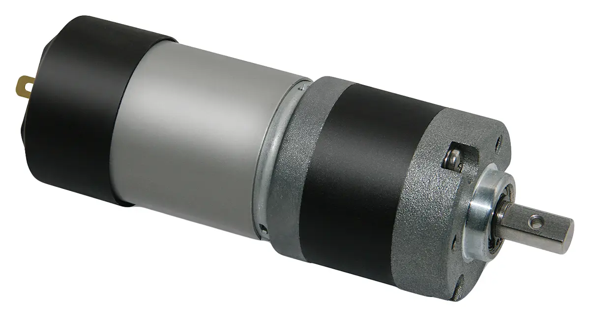 Micromotors E192 Bürsten-Getriebemotor DC-Getriebemotor bis 90 Ncm 25:1, 12/24 V / 21.1 W, 118 rpm, Wellen-Ø 8 mm x 93